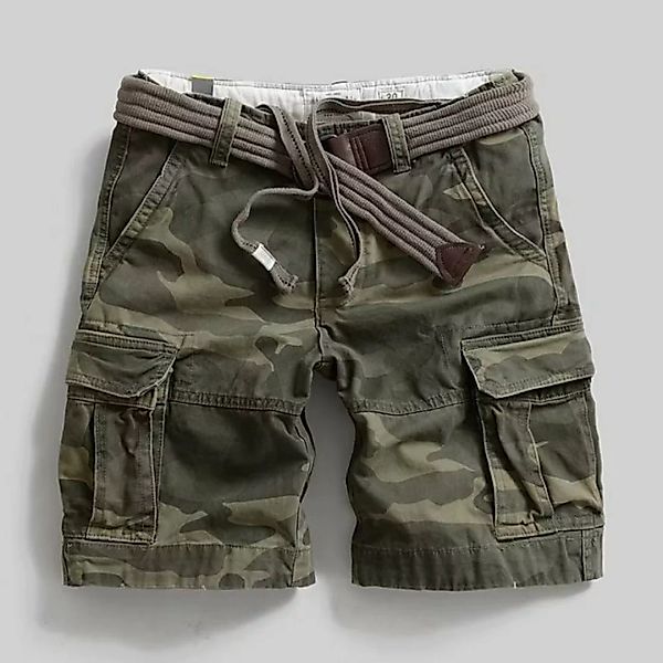 FIDDY Shorts Amerikanische Retro-Cargo-Shorts für Herren, lockere Camouflag günstig online kaufen