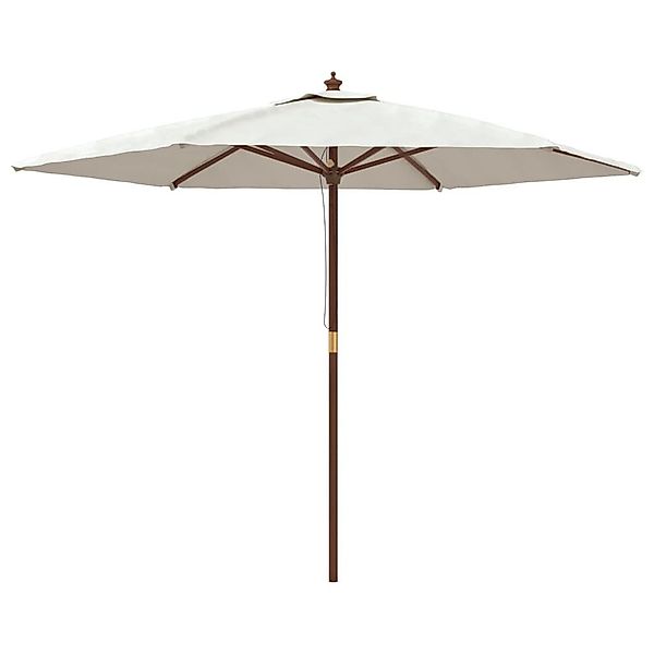 DOTMALL Sonnenschirm Sonnenschirm mit Holzmast Sandfarben günstig online kaufen
