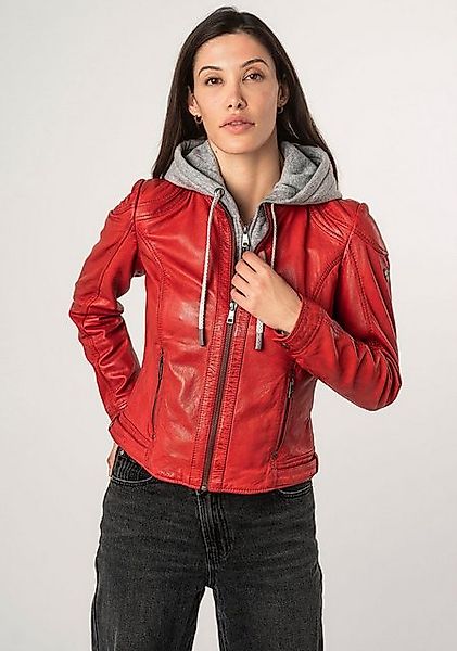 Mauritius Lederjacke MWAdila mit Stehkragen, Kapuze, günstig online kaufen