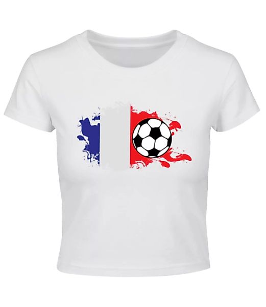 Französische Fahne Fußball · Crop T-Shirt günstig online kaufen
