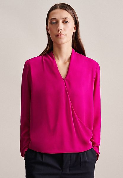 seidensticker Wickelbluse "Schwarze Rose" 1/1 V-Neck Uni günstig online kaufen