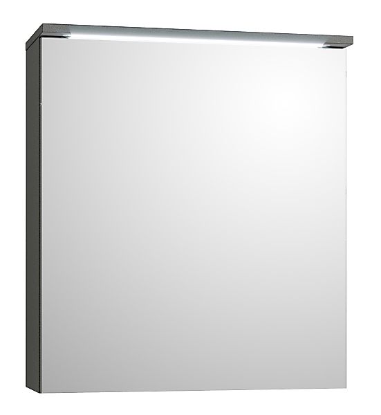 PREISBRECHER Badezimmerspiegelschrank Two LED, Steckdose, titan-grau günstig online kaufen