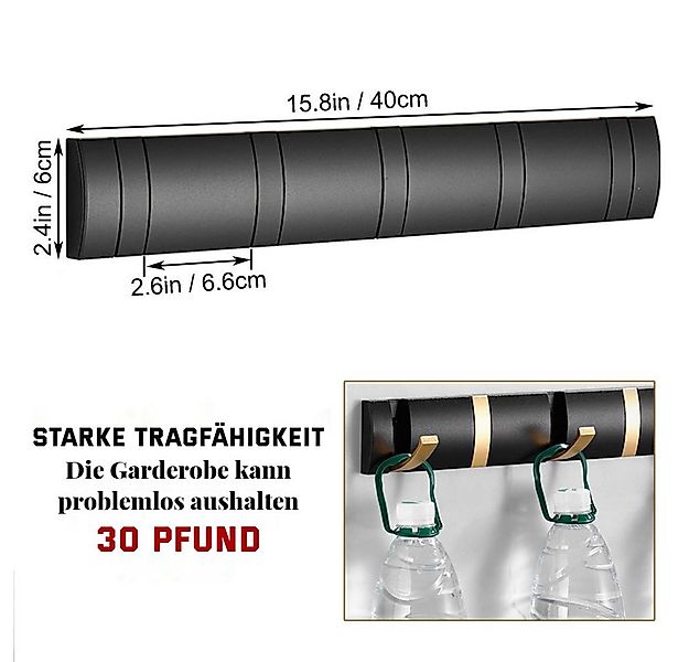 PRIISF Garderobenhaken Hakenleiste Garderobenhaken Wandhaken Kleiderhake Wa günstig online kaufen