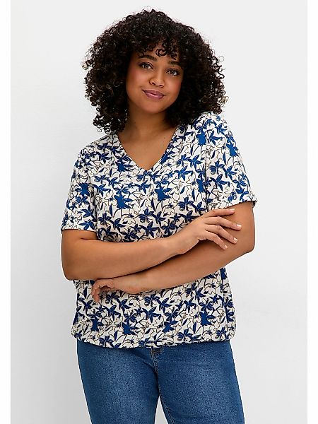 Sheego Tunika "Große Größen", mit fixiertem Ärmelaufschlag günstig online kaufen