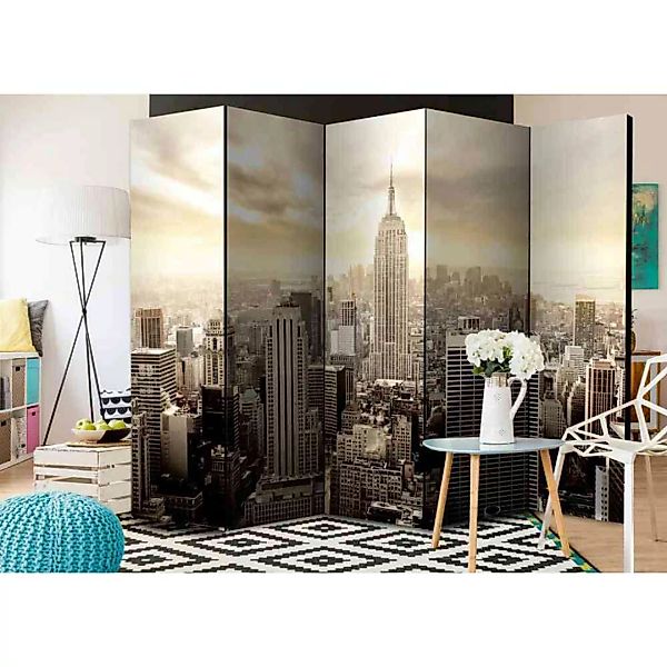 5-teiliger Paravent im New York Design 225 cm breit günstig online kaufen