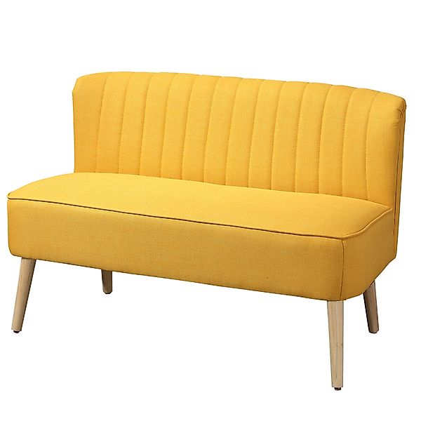 HOMCOM 2-Sitzer Stoffsofa Polstersofa Sitzmöbel Loungesofa Holz Schaumstoff günstig online kaufen