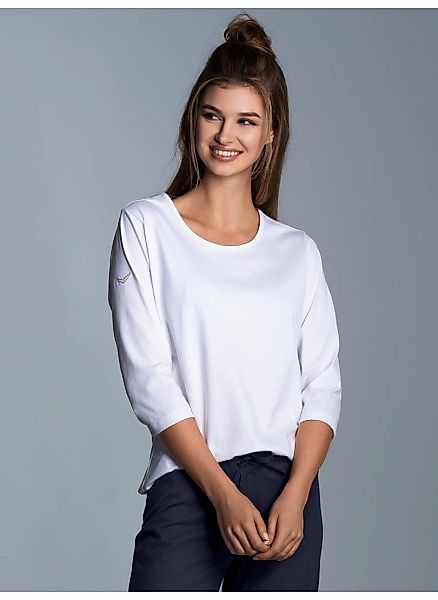 Trigema T-Shirt "TRIGEMA 3/4 Arm Shirt aus Biobaumwolle", 1 Stk. günstig online kaufen