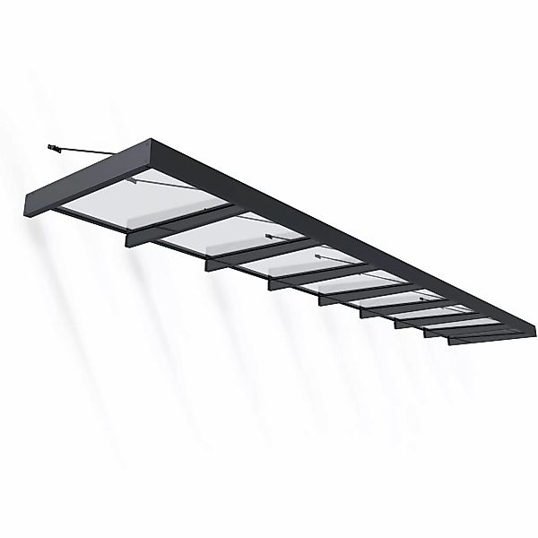 Palram - Canopia Vordach Sophia XL 7,5 m x 1,4 m Grau günstig online kaufen
