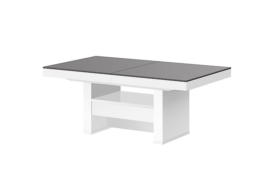 designimpex Couchtisch HLU-111 Grau Anthrazit MATT/Weiß günstig online kaufen