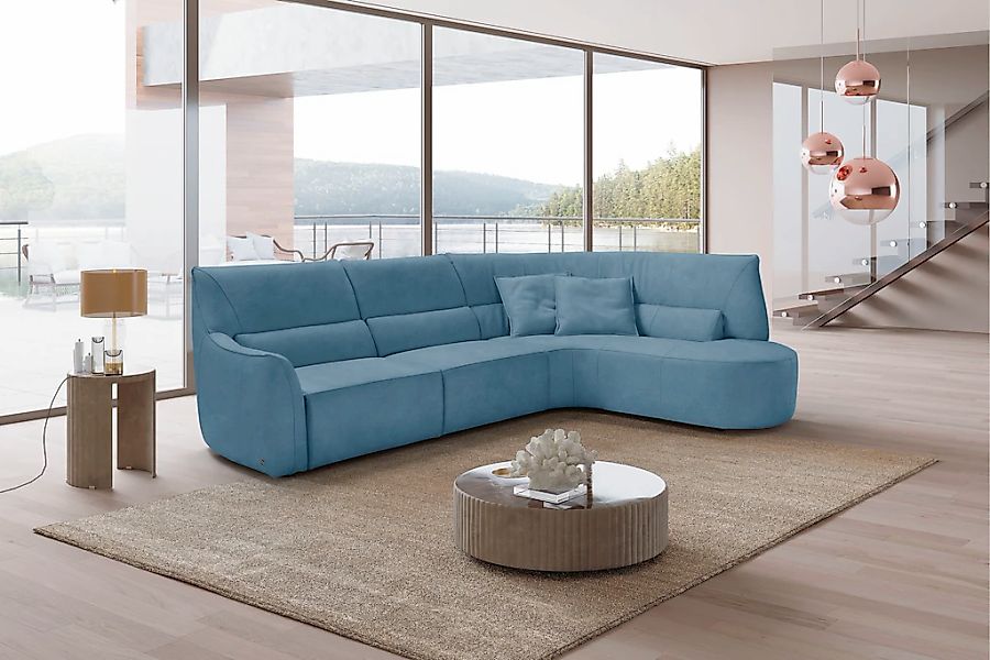 Egoitaliano Ecksofa "Puffy, extravagant & edel, Retro Designsofa, hoher Sit günstig online kaufen