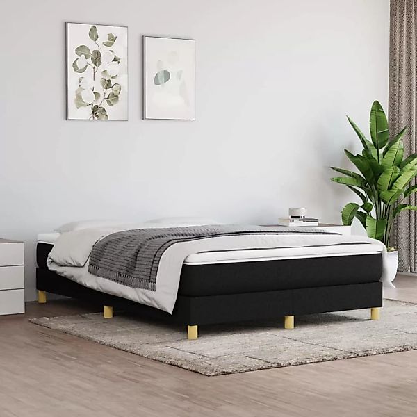 Vidaxl Boxspringbett Schwarz 140x200 Cm Stoff günstig online kaufen