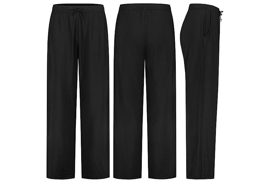 SUBLEVEL Chinos Damen Luftige Sommerhose Freizeit Weit geschnitten Stoffhos günstig online kaufen