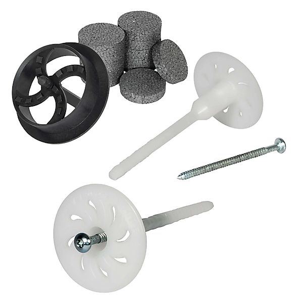 PROTEKTOR 100x Dämmstoff-Schraubdübel Set Ø8x160mm Vormontiert inkl. 200x R günstig online kaufen