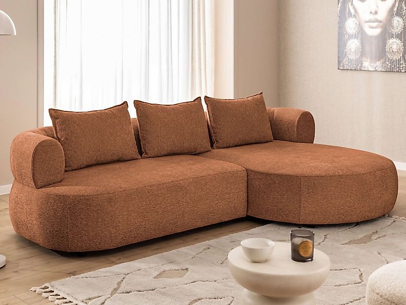 Home affaire Ecksofa "LUSSAC L-Form Design-Sofa mit Zierkissen, Maße B/T/H: günstig online kaufen