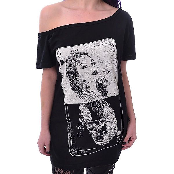 Heartless One-Shoulder-Top Tarot Karte Oberteil Gothic günstig online kaufen