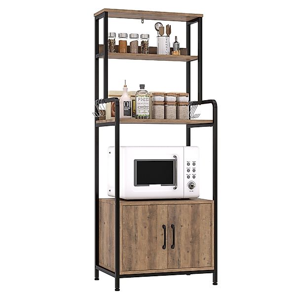 HOMECHO Küchenregal, Bäckerregal mit Tür Standregal günstig online kaufen