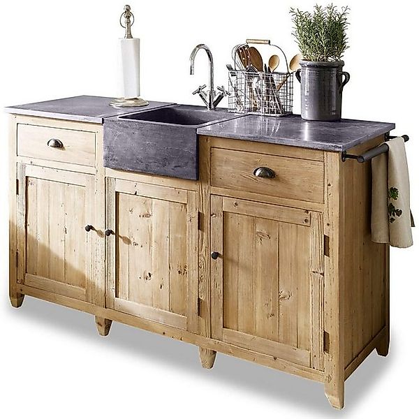 Mirabeau Spülenschrank Spülenschrank Deaton braun günstig online kaufen