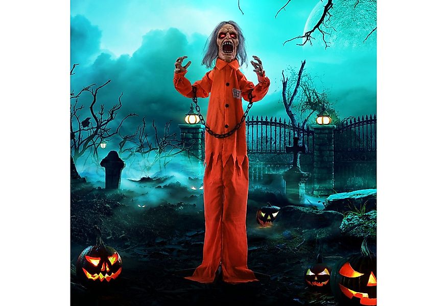 HOMCOM Dekofigur 85cm, mit LED-Lichter, Soundfunktion, verstellbare Arme (G günstig online kaufen