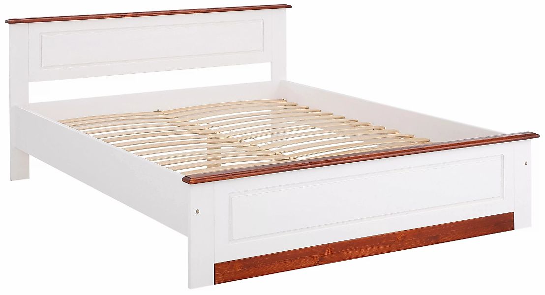 Home affaire Massivholzbett "Madrid, Landhausstil, hohe Belastbarkeit", (Br günstig online kaufen