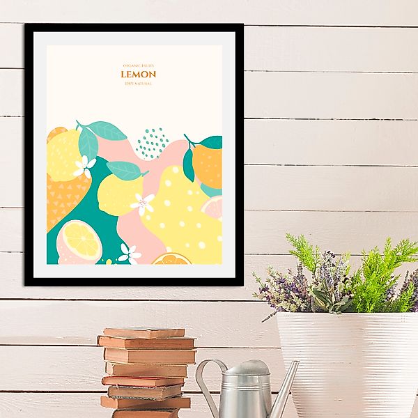 queence Bild »Lemon«, Obst-Obst Bilder-Schriftzug-Figuren-Abstrakt, (1 St.) günstig online kaufen