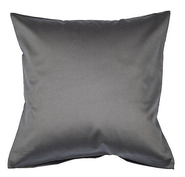 Janine Janine Mako-Satin Bettwäsche Colors 31001 graphit Größe:  40x40 cm günstig online kaufen