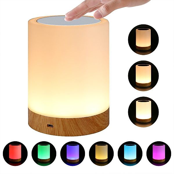 POPOLIC Nachttischlampe LED Nachttischlampe,Tischlampe Touch Dimmbar günstig online kaufen