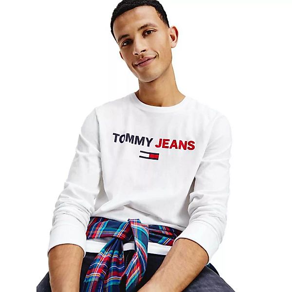 Tommy Jeans Contraslinear Langarm-t-shirt 2XL White günstig online kaufen