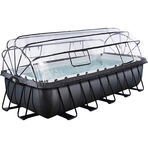 Exit Black Leather Pool Schwarz 540 x 250 x 122 cm m. Sandfilterp. u. Abdec günstig online kaufen
