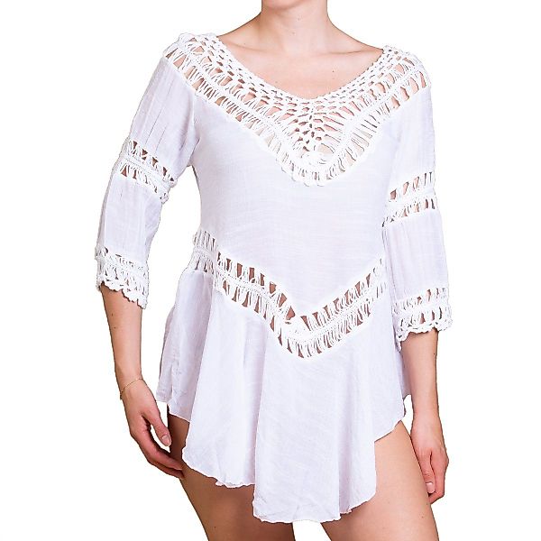 PANASIAM Tunikakleid Tunika Ibiza aus feiner Baumwolle Strandtunika Onesize günstig online kaufen