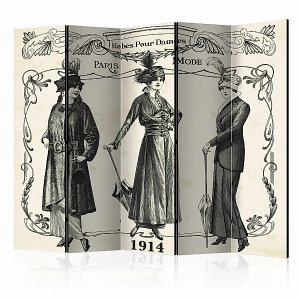 5-teiliges Paravent - Dress 1914 Ii [room Dividers] günstig online kaufen