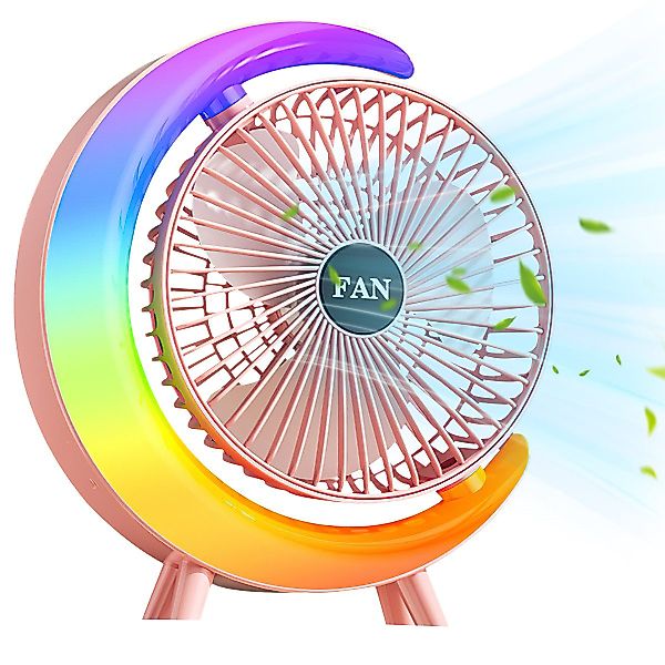 ZEUOPQ Tischventilator USB-RGB Ventilator Leise, 3 günstig online kaufen