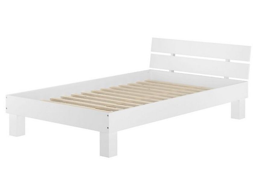 ERST-HOLZ Bett Breiteres Futonbett Bettrahmen Buche massiv weiß 120x200 mit günstig online kaufen