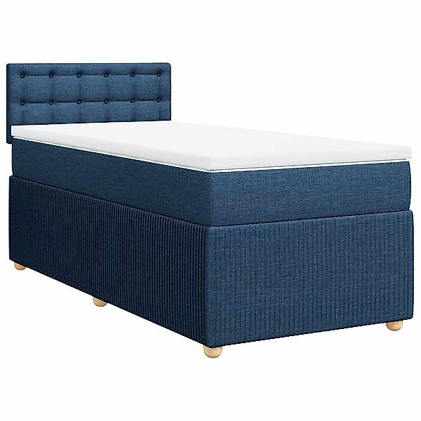 vidaXL Bett Boxspringbett mit Matratze Blau günstig online kaufen