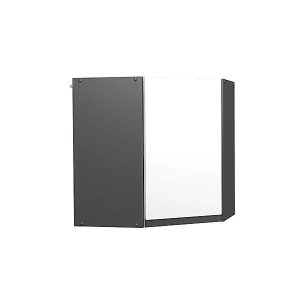 Vicco Eckhängeschrank R-Line Küchen-Eckschrank Weiß/Anthrazit 57 cm J-Shape günstig online kaufen