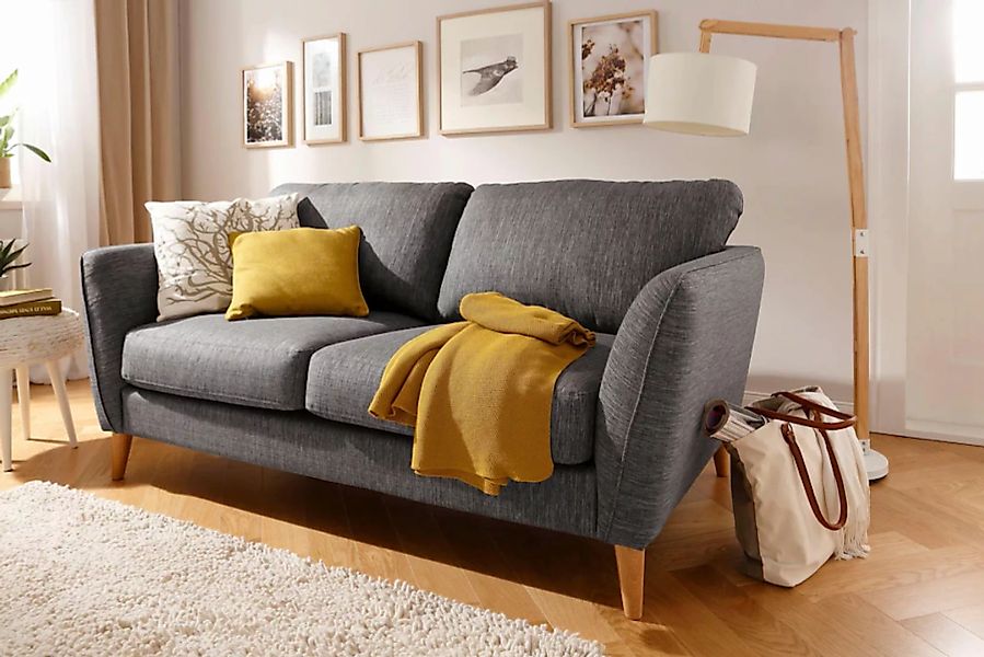 Home affaire 2-Sitzer MARSEILLE Sofa 170 cm, mit Massivholzbeinen aus Eiche günstig online kaufen