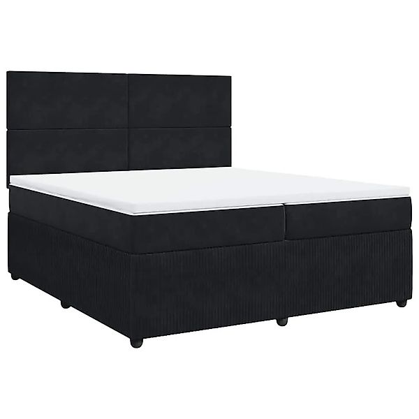 vidaXL Boxspringbett mit Matratze Schwarz 200x200 cm Samt 3294726 günstig online kaufen