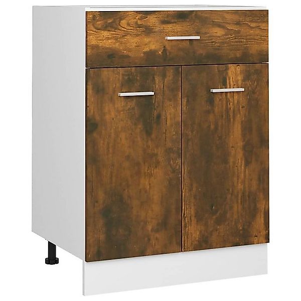 vidaXL Unterschrank Unterschrank mit Schublade Räuchereiche 60x46x81,5 cm K günstig online kaufen