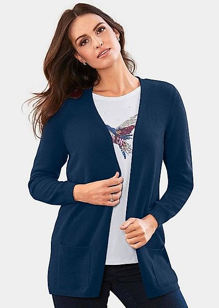 GOLDNER Strickjacke Langarm Feinstrick-Cardigan Damen Strickjacke aus reine günstig online kaufen