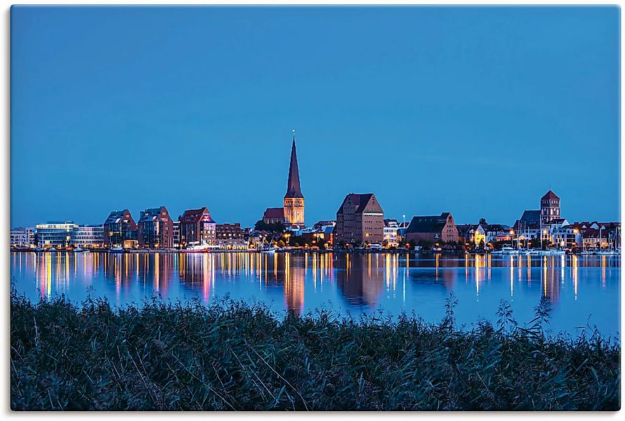 Artland Leinwandbild "Blick über Warnow auf Rostock" Rostock 1 Stk. tlg. au günstig online kaufen