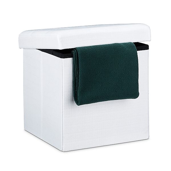 relaxdays Stauraumhocker Faltbarer Sitzhocker mit Stauraum günstig online kaufen