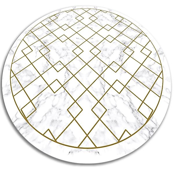 Tulup Teppich Mit Marmor Verziert Vinylmat 150x150 cm Braun Vloerkleed Op V günstig online kaufen