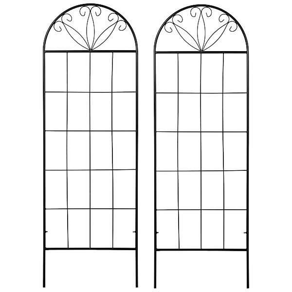 Outsunny Trellis Garten Set von 2 Unterstützung für Kletterpflanzen aus Met günstig online kaufen