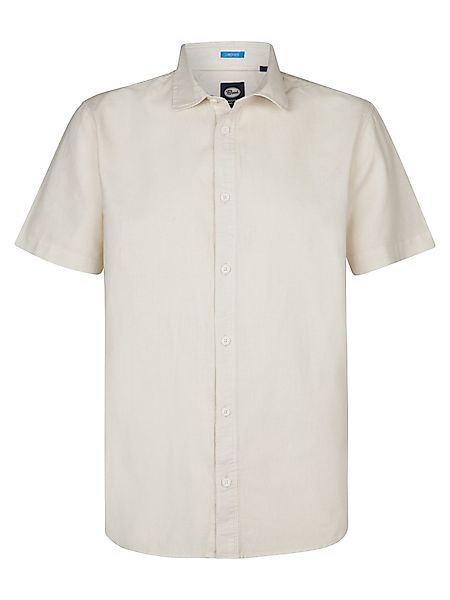 Petrol Industries Langarmhemd Einfarbiges Leinenhemd Oceanbreeze günstig online kaufen