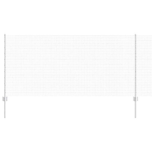 vidaXL Zaun mit Pfosten Silber 1 x 10 m Stahl 3336328 günstig online kaufen