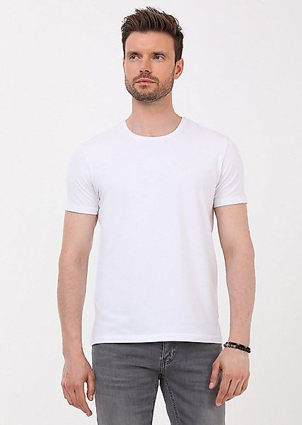 RAMSEY T-Shirt Weißes Baumwollmisch-T-Shirt günstig online kaufen