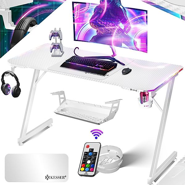 KESSER Gamingtisch, Gaming Schreibtisch mit Getränkehalter günstig online kaufen