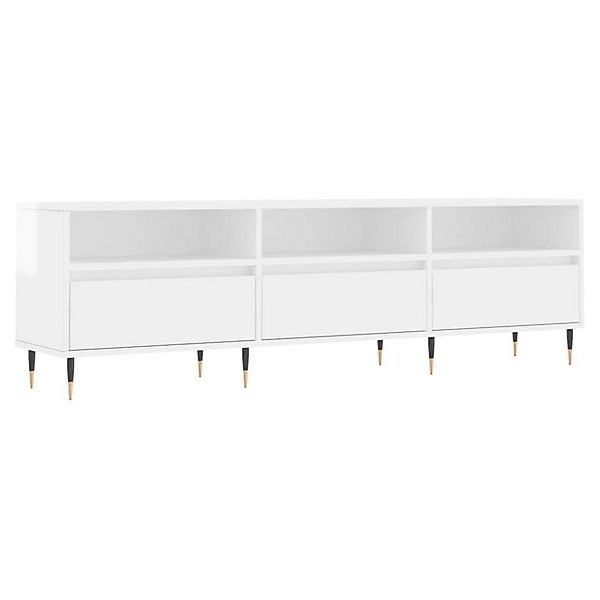 vidaXL TV-Schrank TV-Schrank Hochglanz-Weiß 150x30x44,5 cm Holzwerkstoff (1 günstig online kaufen
