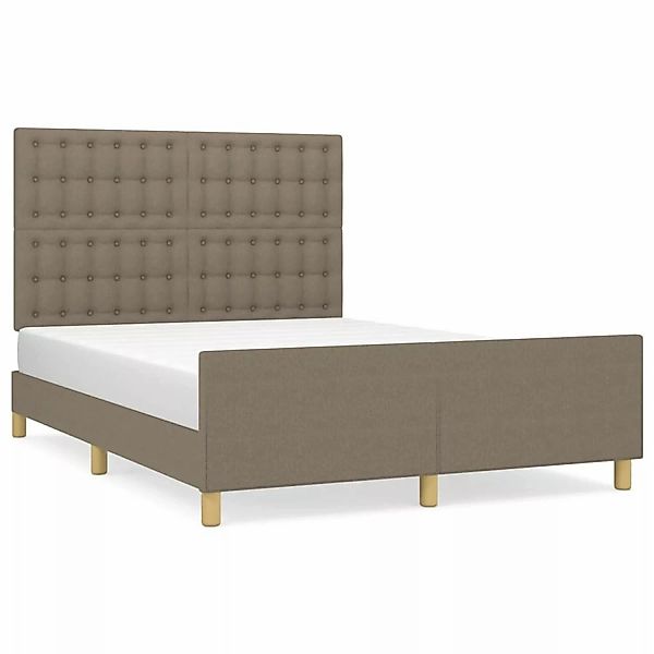 vidaXL Bettgestell mit Kopfteil Taupe 140x200 cm Stoff Modell 11357408 günstig online kaufen