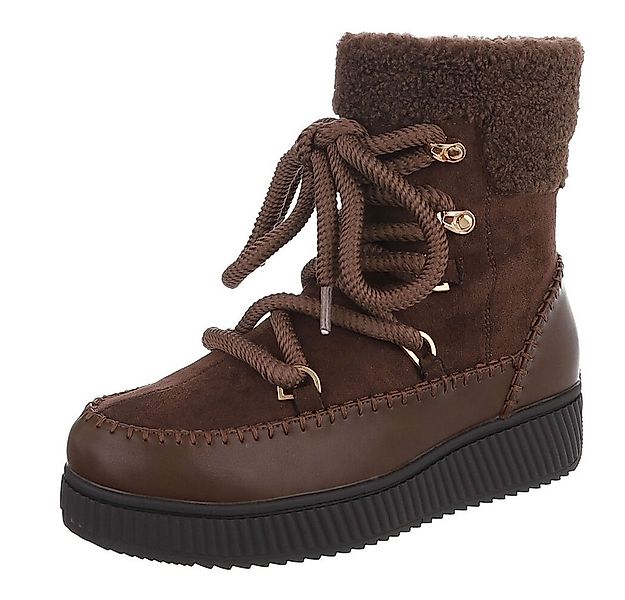 Ital-Design Damen Winterstiefel mit gefüttertem Schaft und rutschfester Soh günstig online kaufen