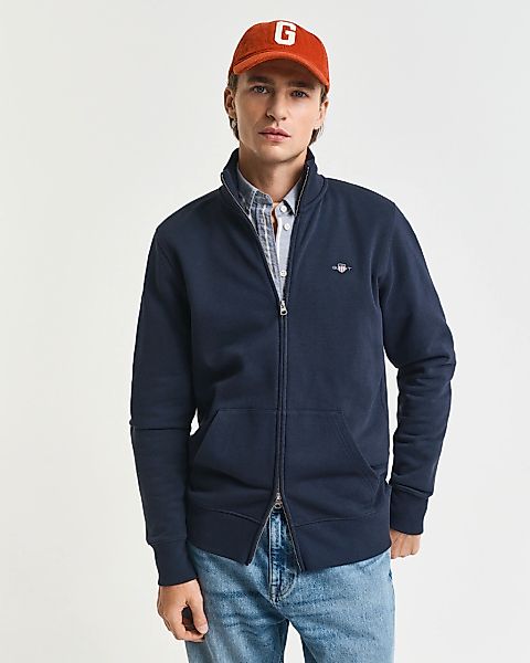Gant Sweatjacke "REG SHIELD FULL ZIP SWEAT" mit Logostickerei auf der Brust günstig online kaufen